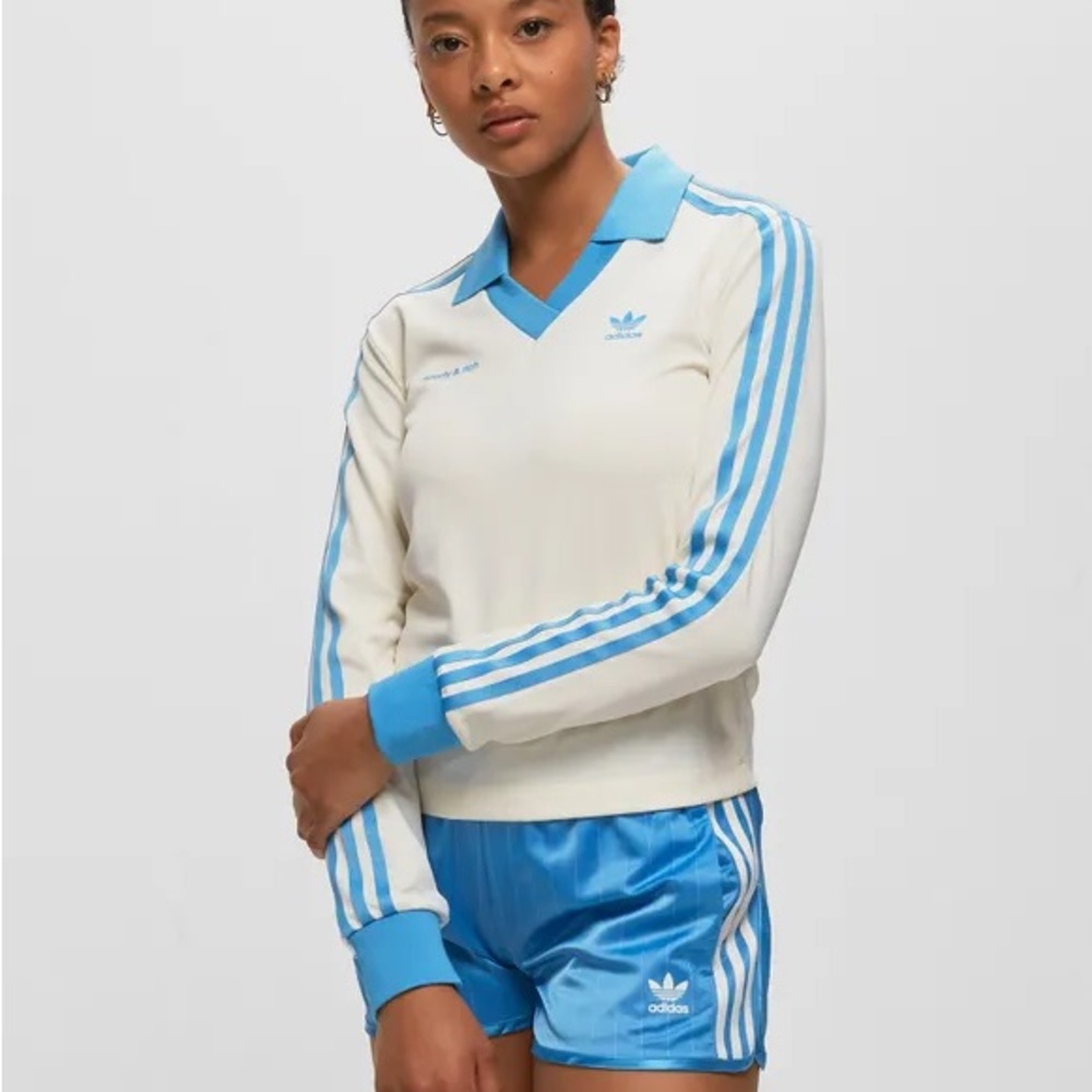 Sporty rich adidas long sleeves jersey tee top, size XXS